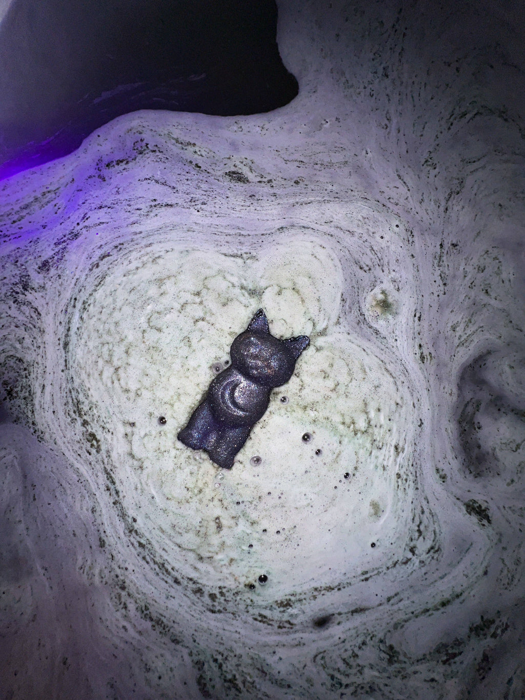 Rainbow Obsidian-Infused Lunar Kitty Bath Bomb