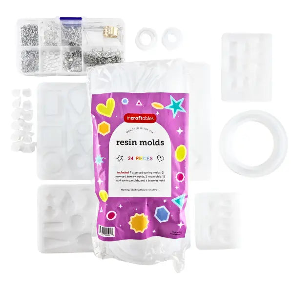 Incraftables 24pc Epoxy Resin Molds Kit