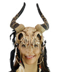 Bone Ram Skull Horned Mask