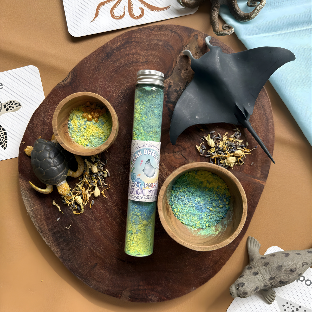 Ocean Dwellers Fizzy Potion - Sparkly Manifesting Aid - Sensory Play