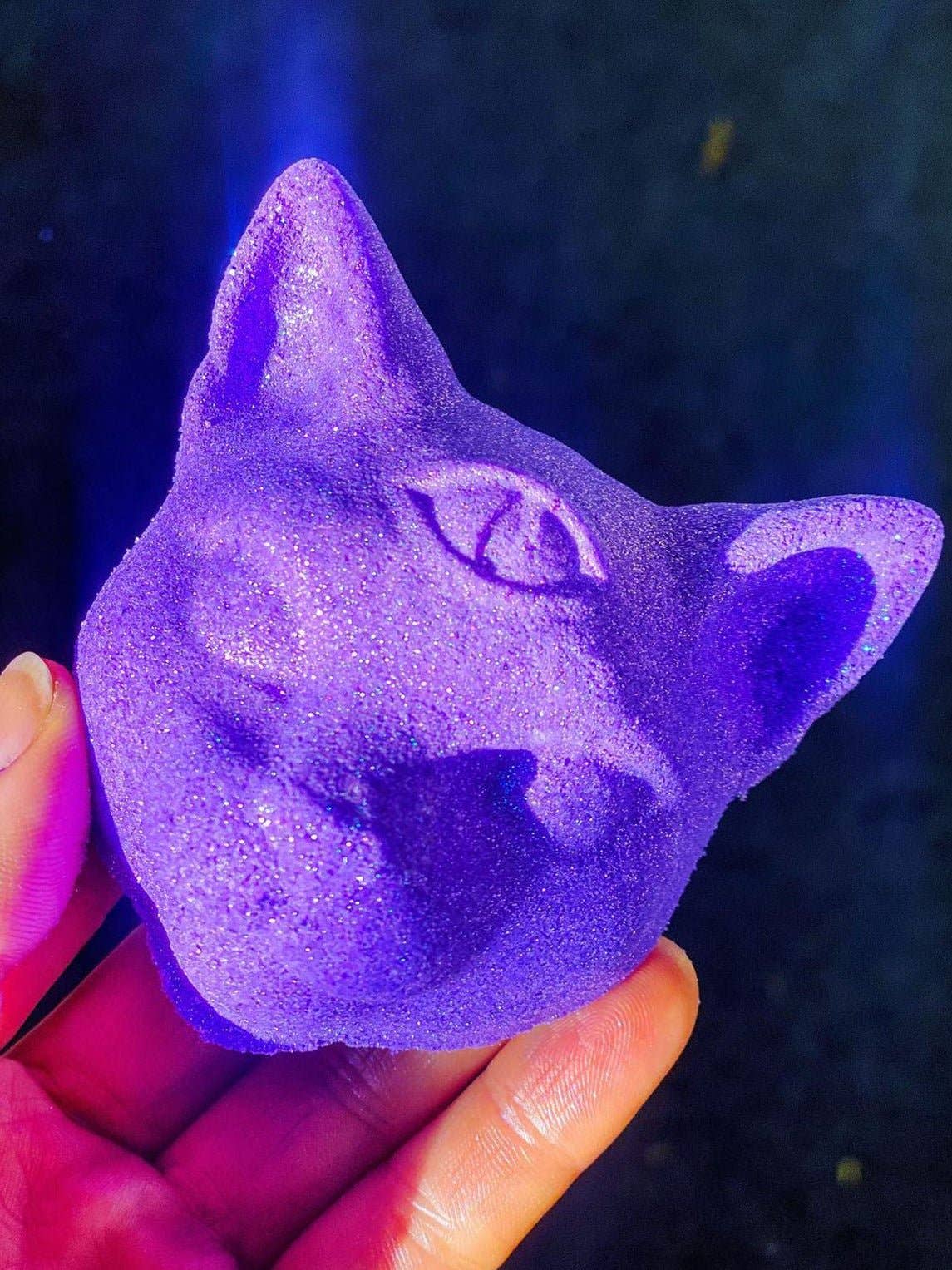 Psychic Protector:  Amethyst-Infused Kitty Bath Bomb