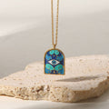 Blue Arches Eye Necklace
