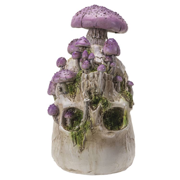 Skull with Purple Mushrooms