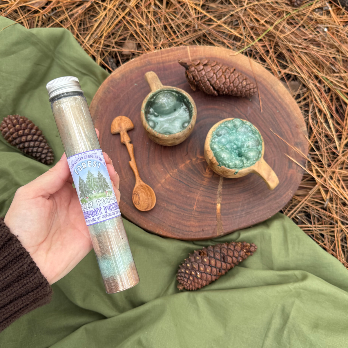 Forest Fizzy Potion - Sparkly Manifesting Aid - Sensory Activity