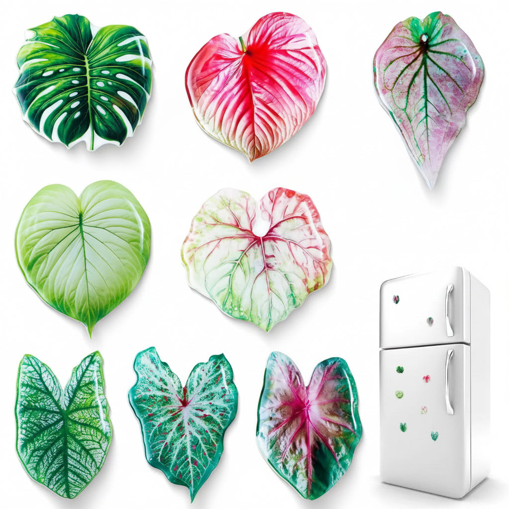 Botanical Leaf Magnets • Set of 8