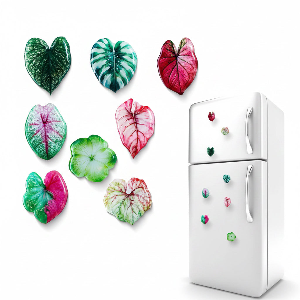 Botanical Leaf Magnets • Set of 8