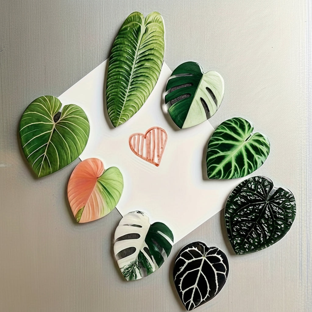 Botanical Leaf Magnets • Set of 8