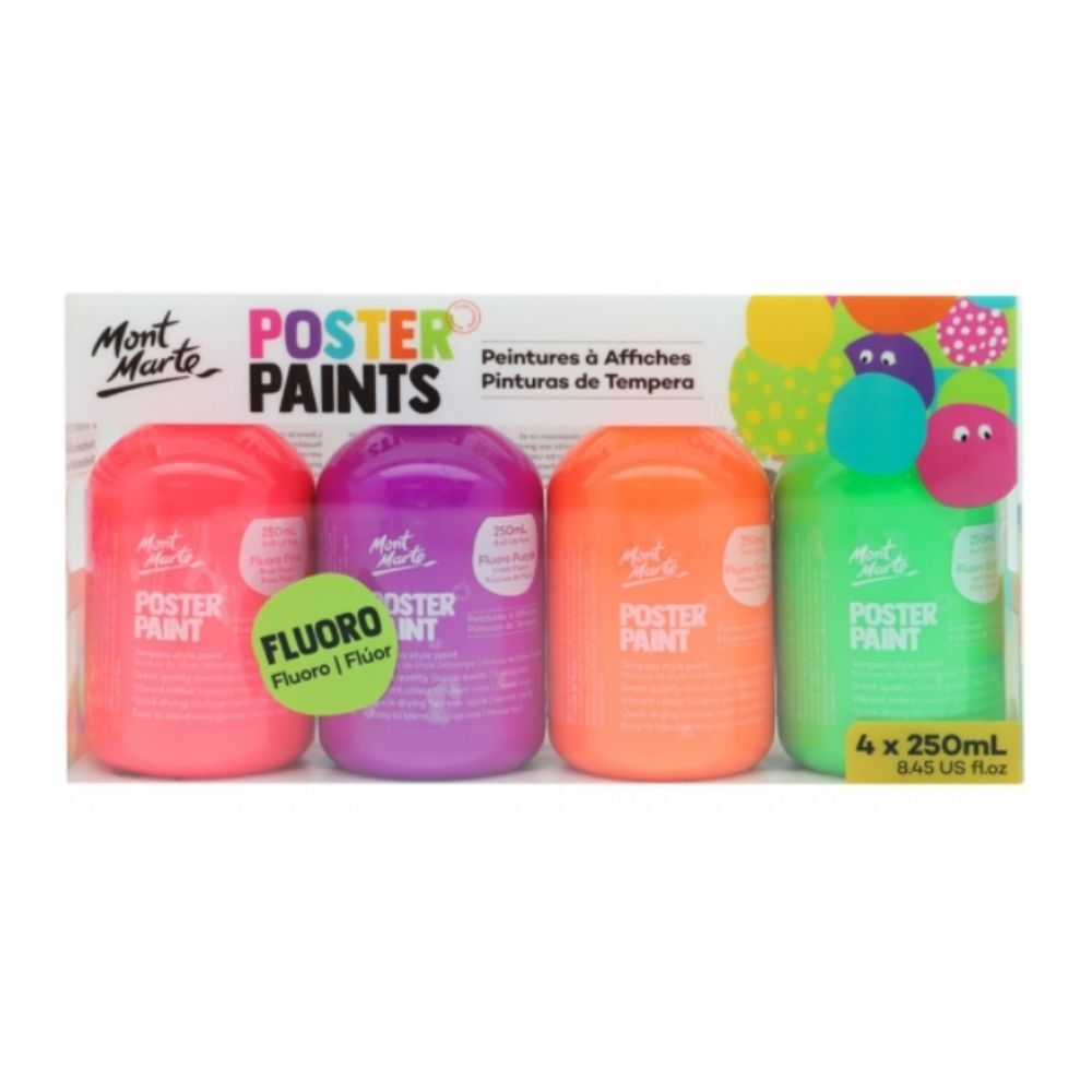 Mont Marte Bright Poster Paint Sets (Tempera - Washable)
