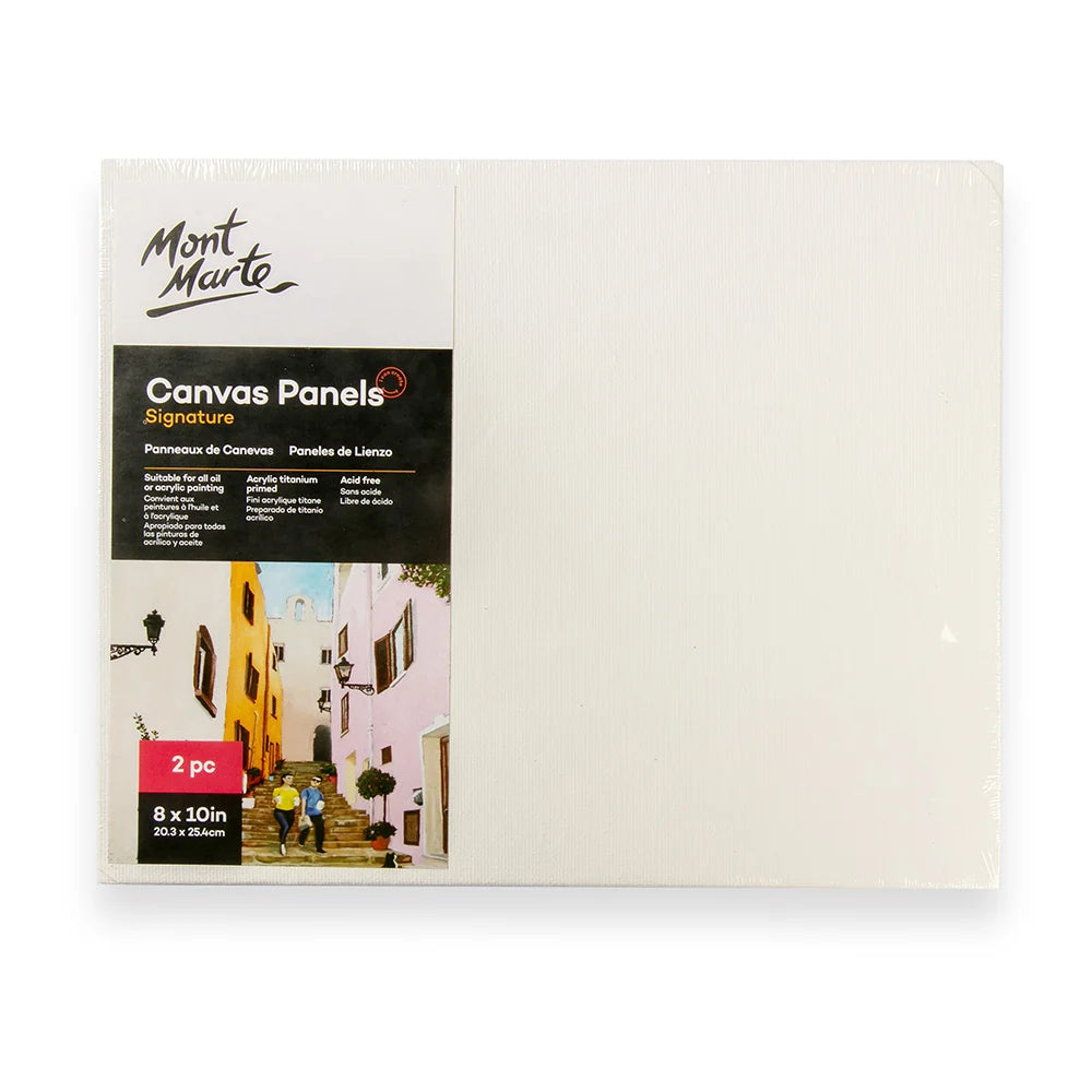 Mont Marte Canvas Panels Signature 2pc 20.4 x 25.4cm (8 x 10in)