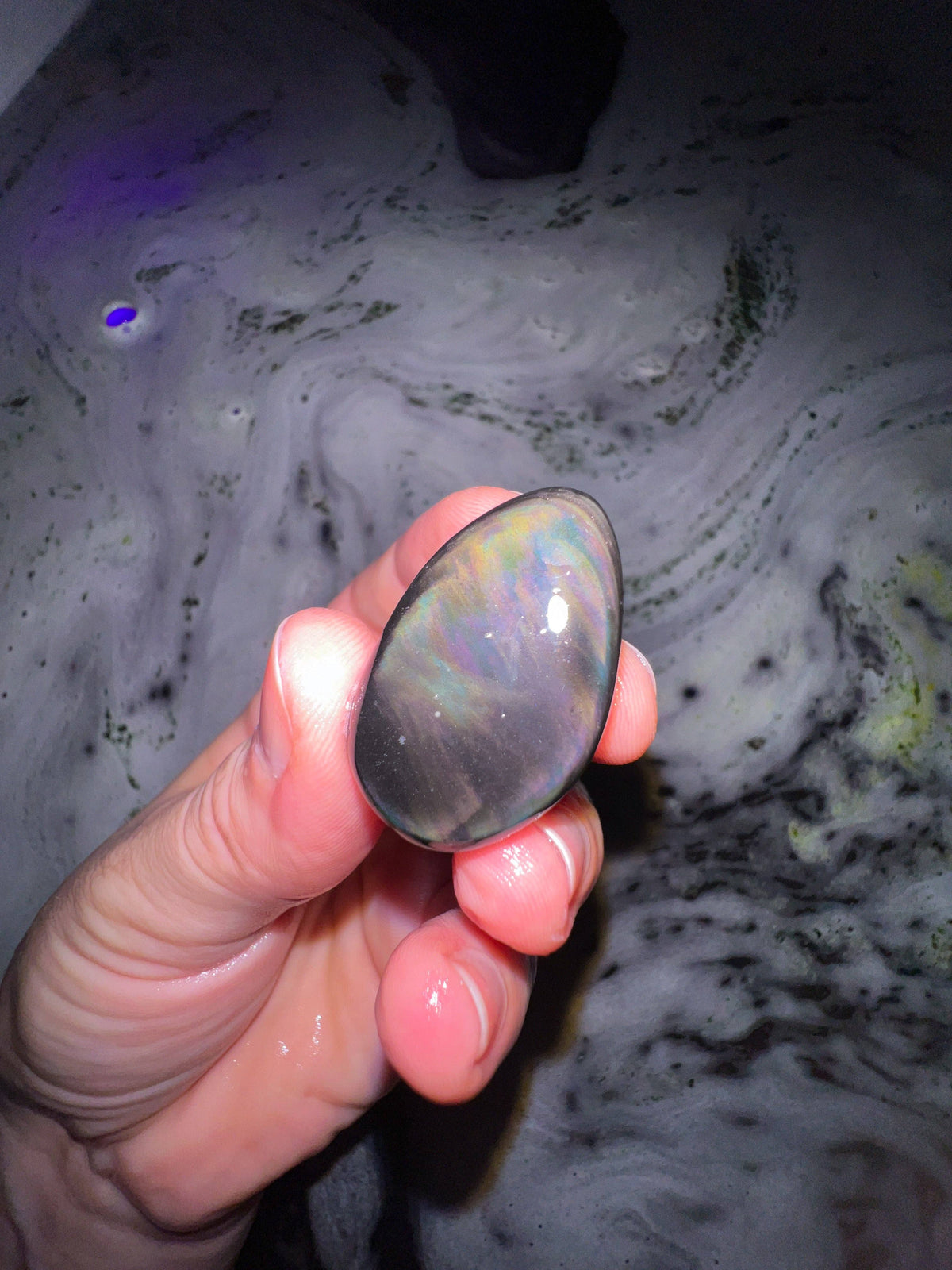 Rainbow Obsidian-Infused Lunar Kitty Bath Bomb