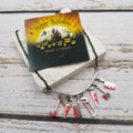 Bleeding Halloween Saw Axe Dagger Necklace