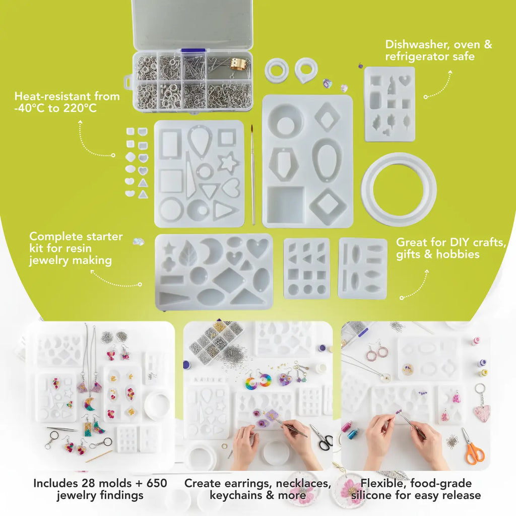 Incraftables 24pc Epoxy Resin Molds Kit