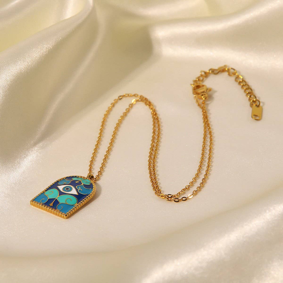 Blue Arches Eye Necklace