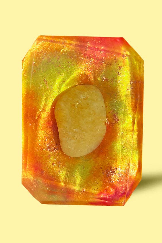 AUTUMN AIR (Fall/Halloween) - Yellow Quartz Crystal Bar Soap