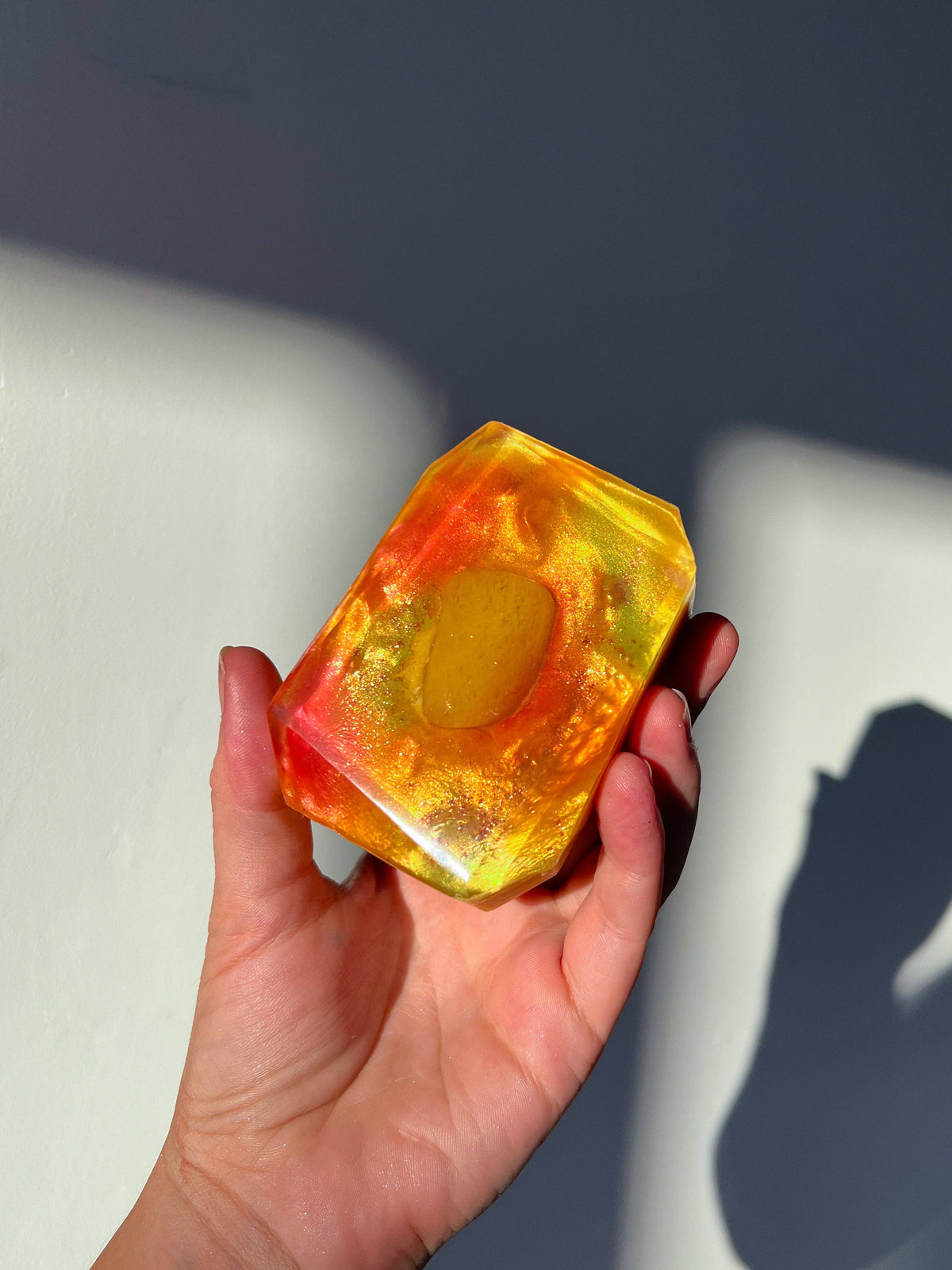 AUTUMN AIR (Fall/Halloween) - Yellow Quartz Crystal Bar Soap