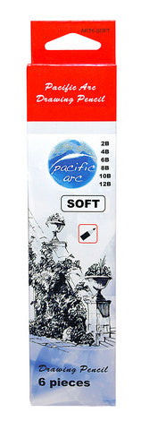 Pacific Arc Artist Drawing Pencil Set of 6 - Soft Set