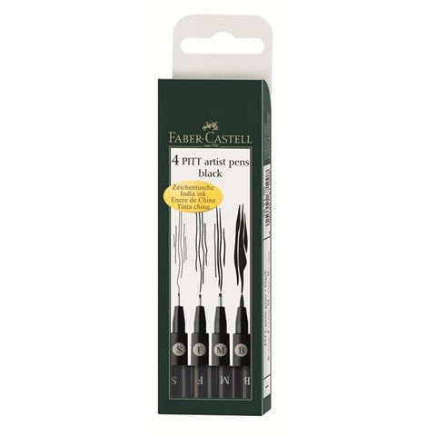Pitt Artist Black Pen 4 Piece Set