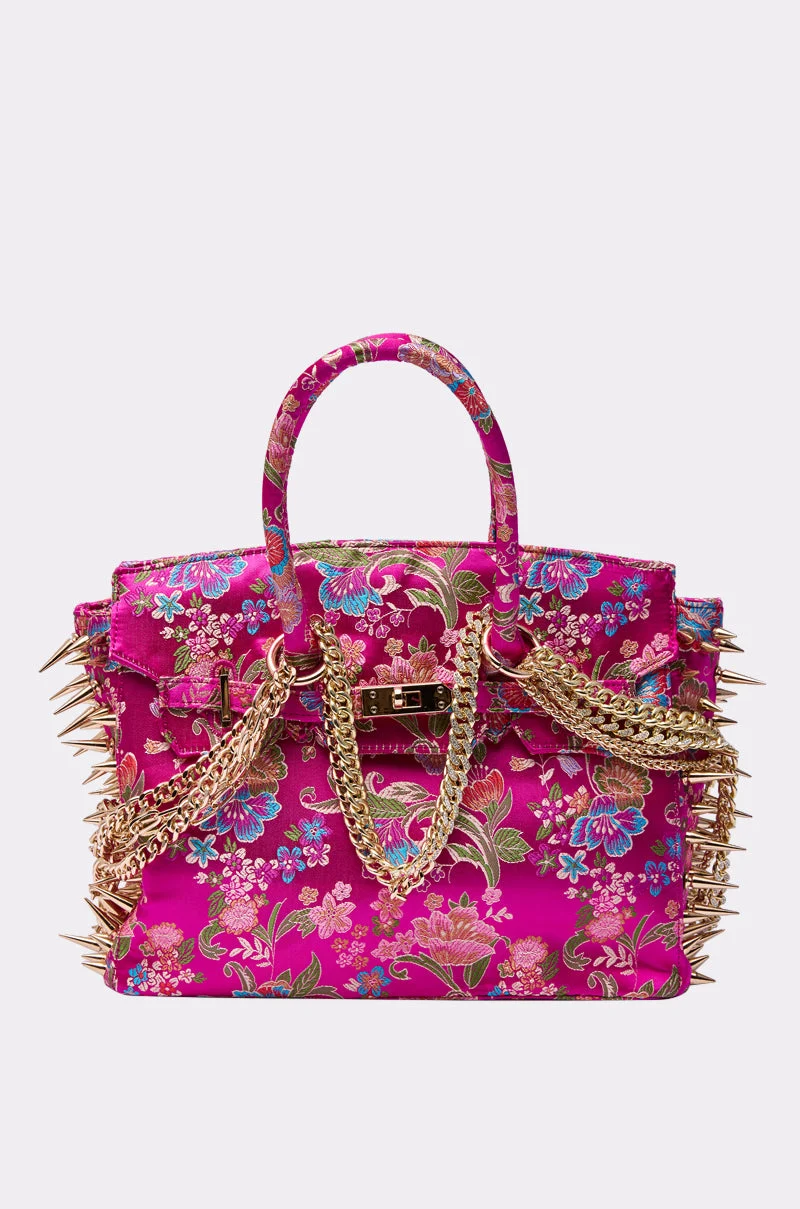 Cece Spike Tote - Magenta