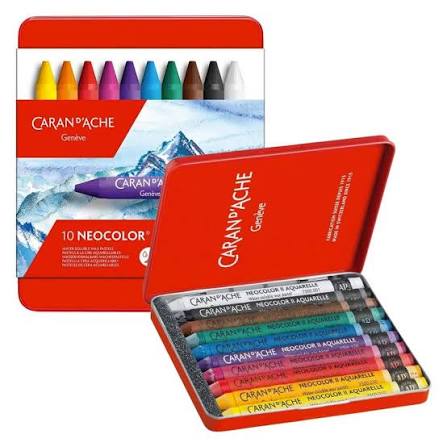 Caran D'Ache Neocolor II Tin Sets - The original water-soluble wax pastels.