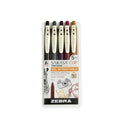 Sarasa Clip Vintage Gel Retractable Zebra Pens  5PK