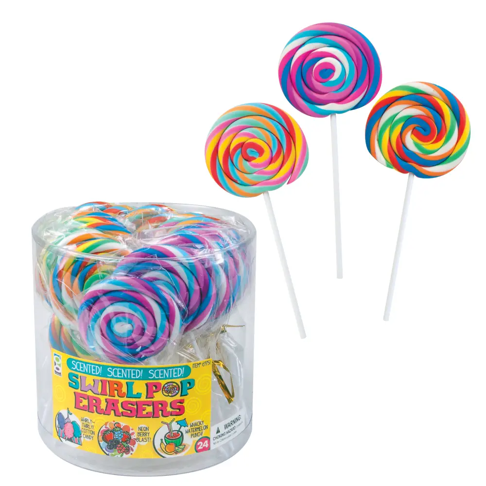 Colorful Scented Swirl Pop Eraser