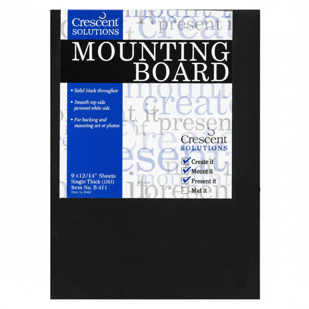Crescent Black Mounting Board 16"x20" - Ultra Black
