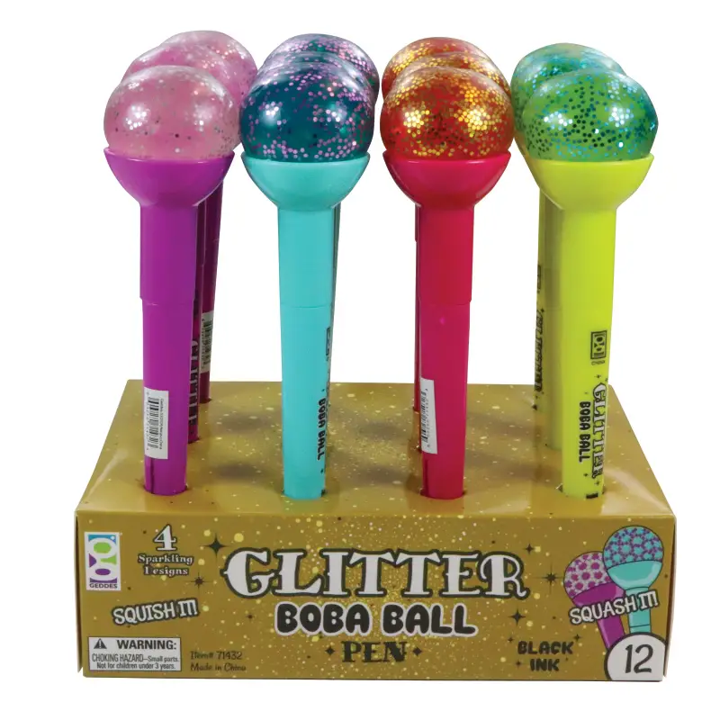 Glitter Squishy Boba Pen