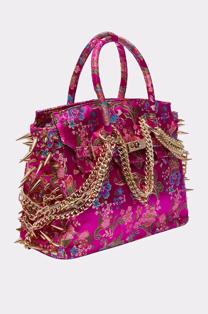 Cece Spike Tote - Magenta