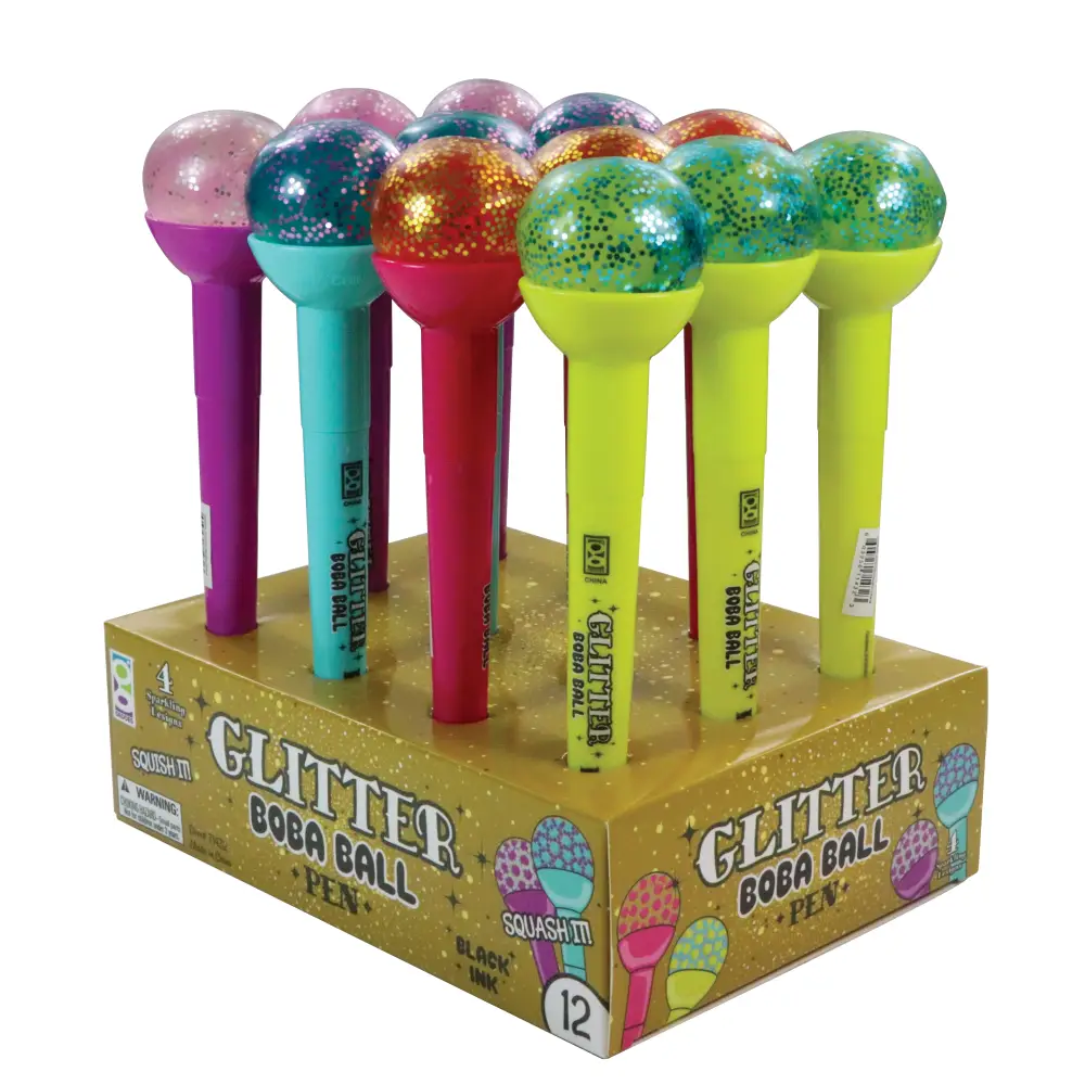 Glitter Squishy Boba Pen