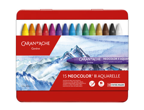 Caran D'ache Neocolor II Watercolor Pastels - Metal Box Sets