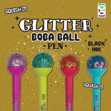 Glitter Squishy Boba Pen