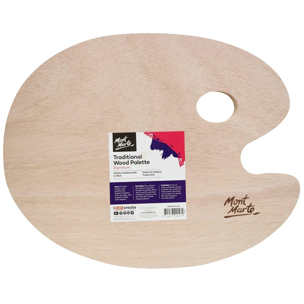 Traditional Wood Palette Signature 30 x 38cm (11.8 x 14.9in)